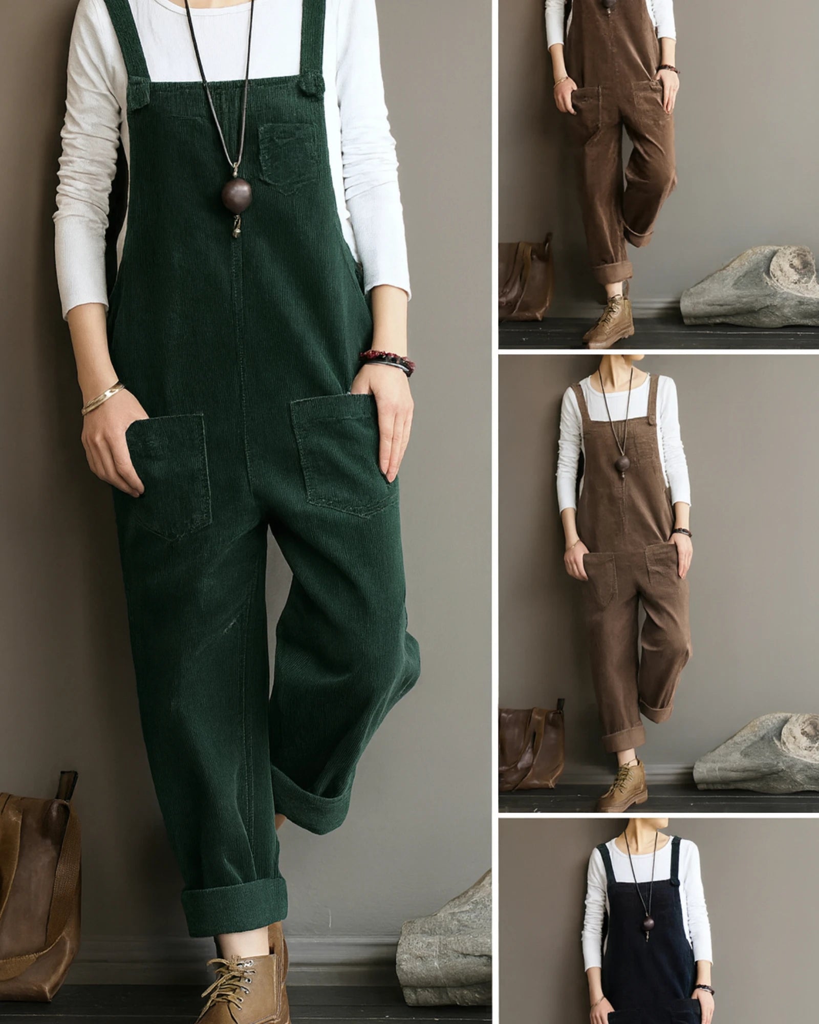 Salopette Velours Large | Ember