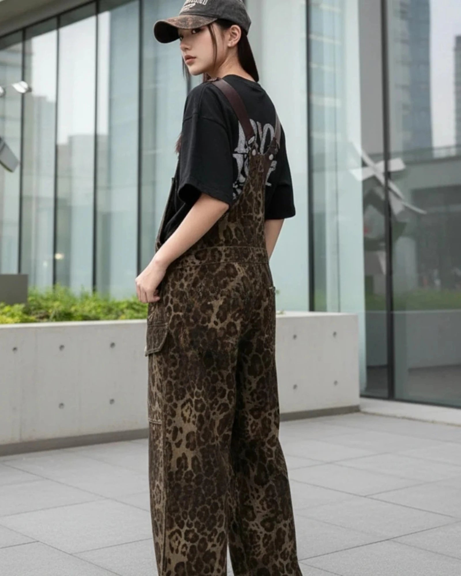 Salopette Femme Retro Leopard