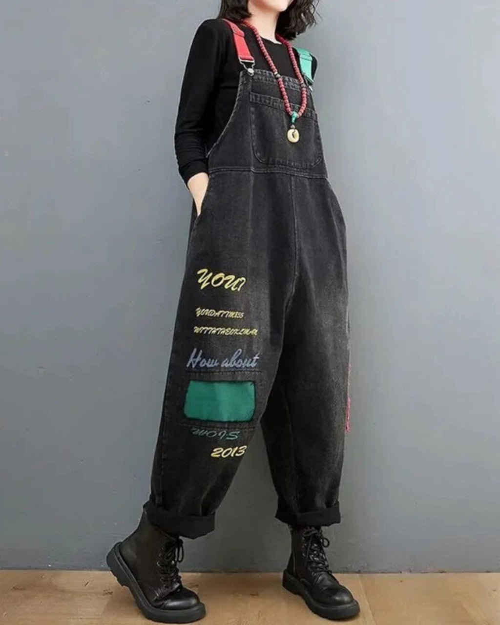 Salopette Jean Noir | Harlan Seoul