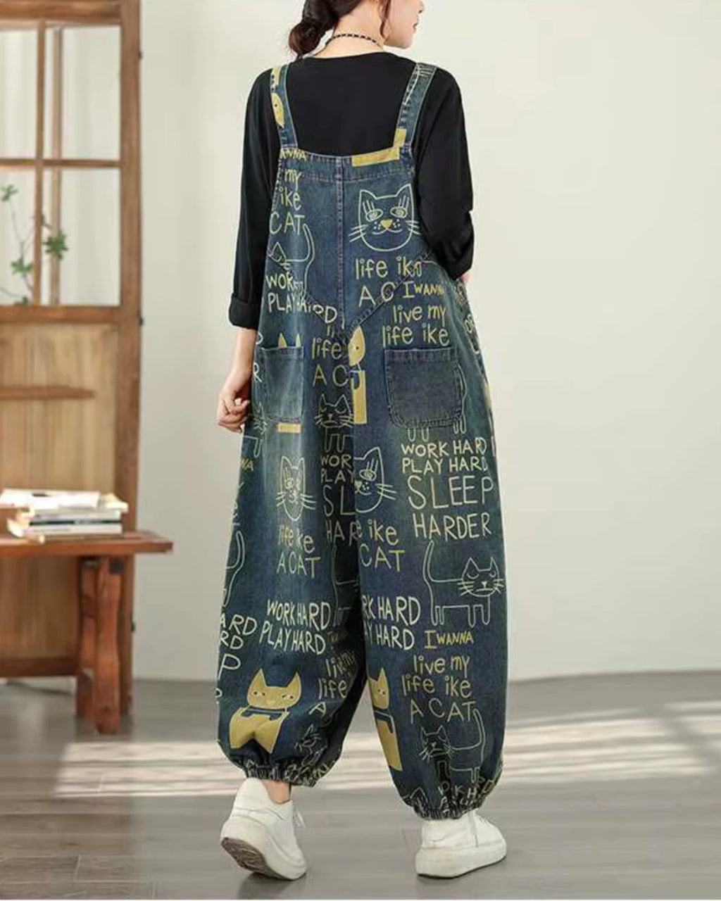 Salopette Motifs Imprimé Style Coréen