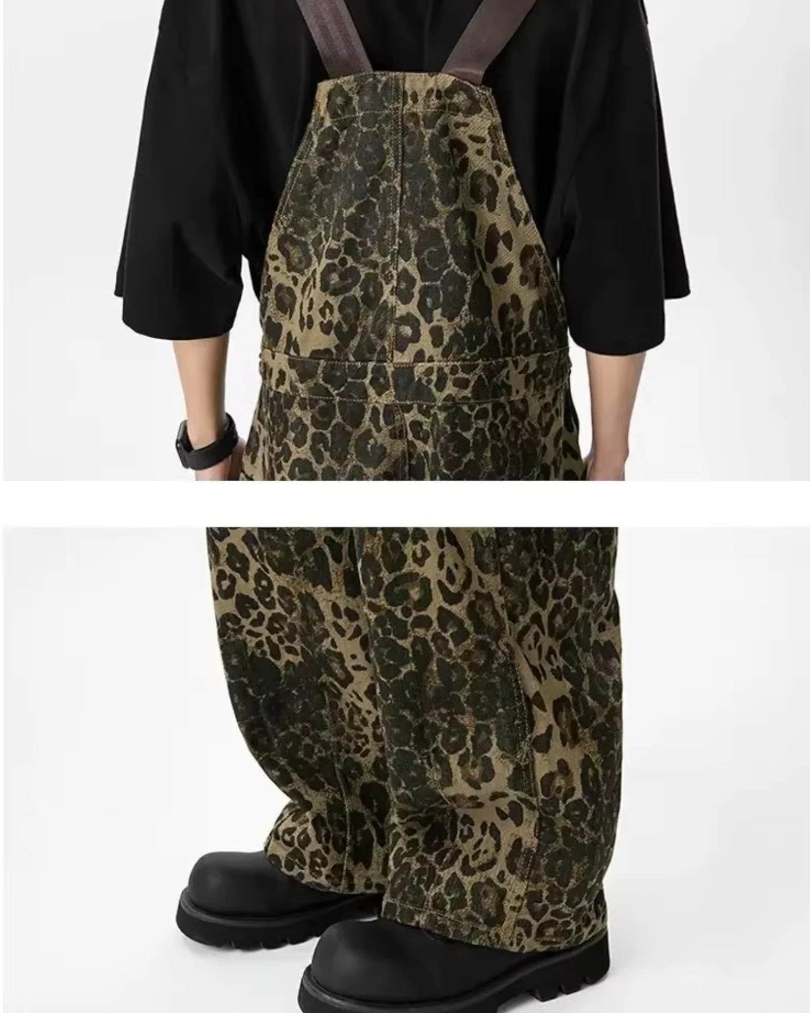 Salopette Léopard Style Décontracté