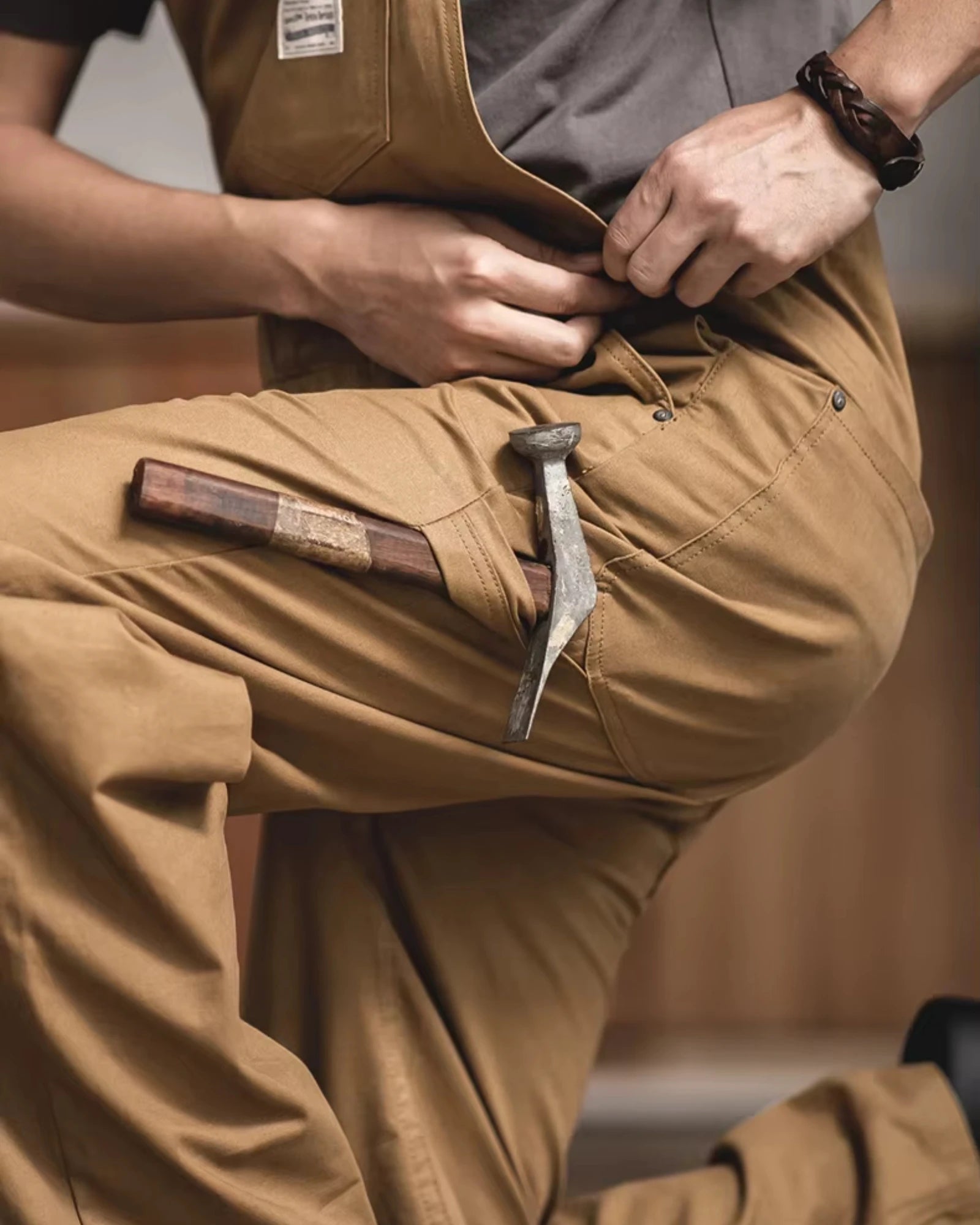 Salopette Travail Vintage Marron