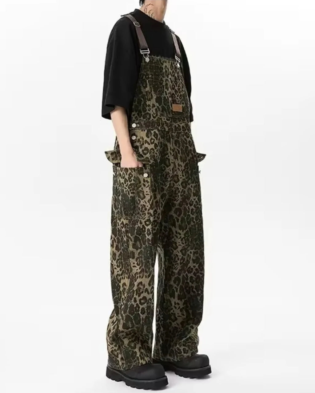 Salopette Léopard Style Décontracté