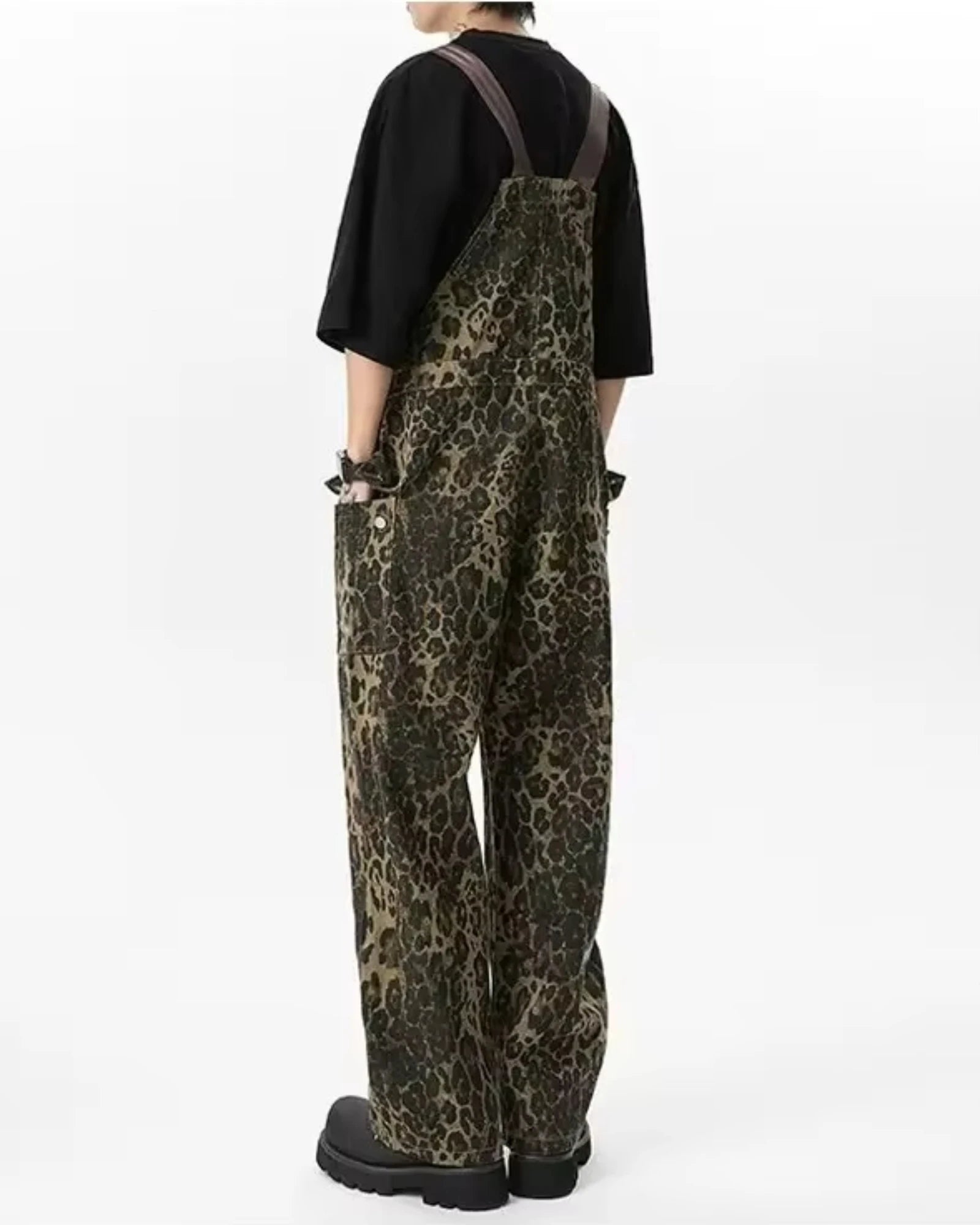 Salopette Léopard Style Décontracté