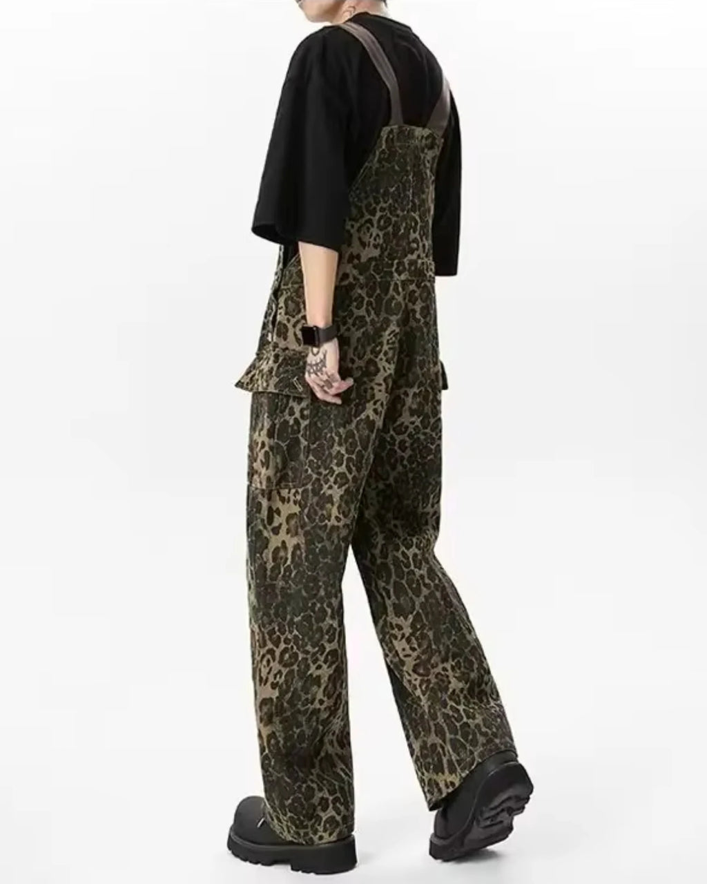 Salopette Léopard Style Décontracté
