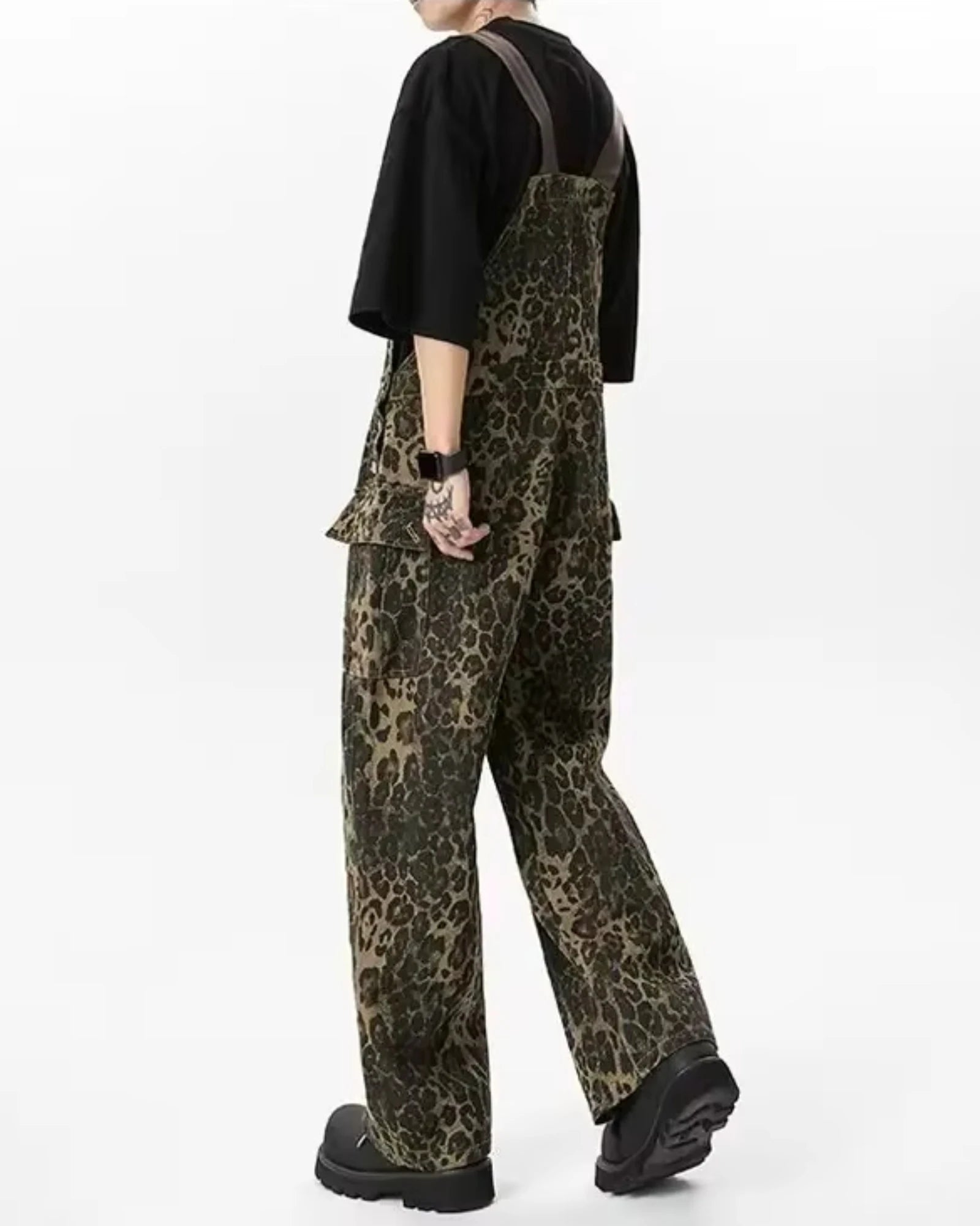 Salopette Léopard Style Décontracté