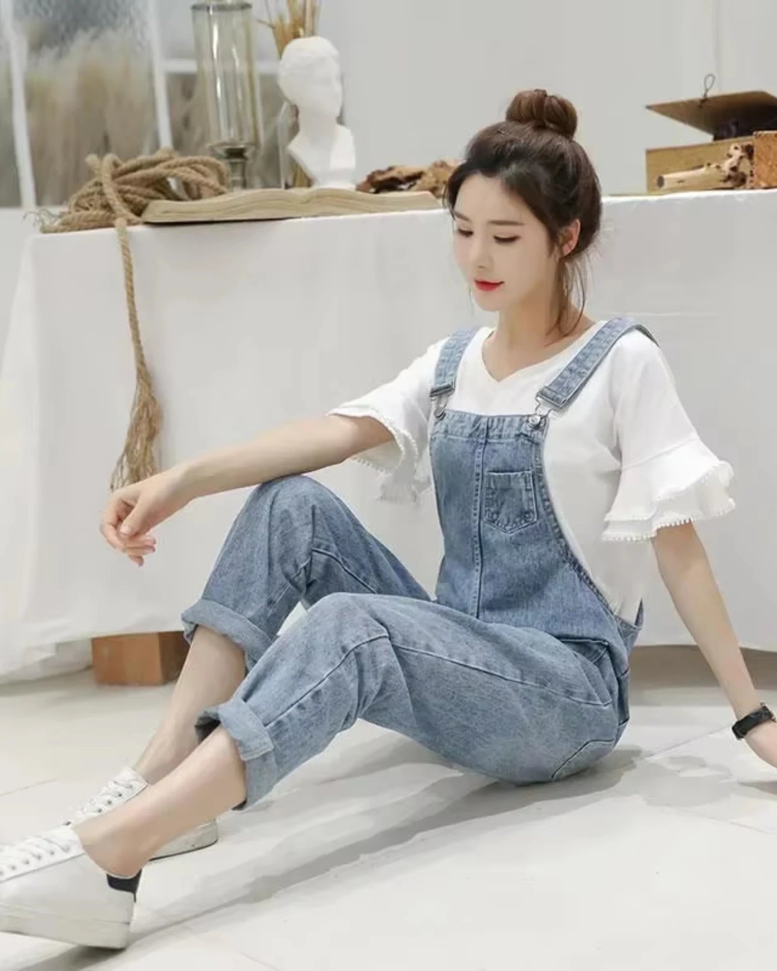 Salopette Bleu Printemps Femme